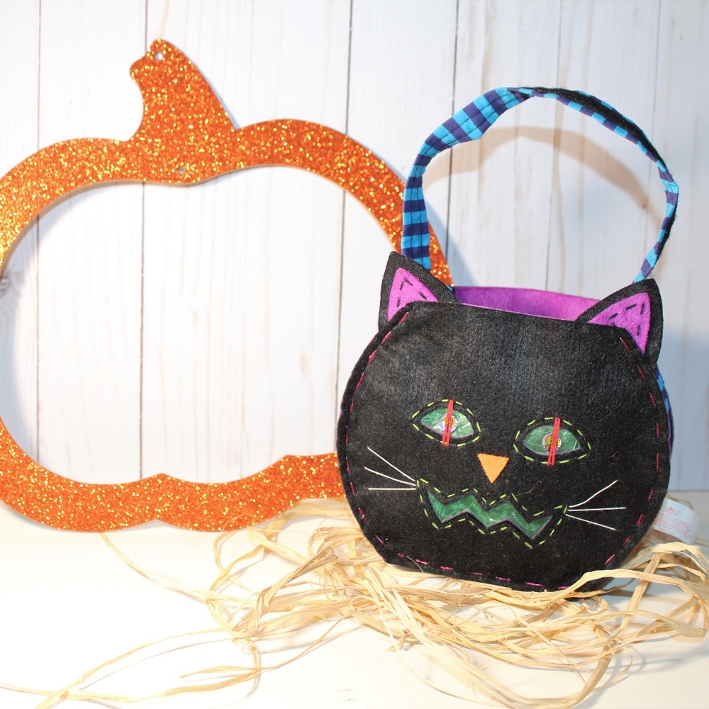 Black Cat Trick or Treat Bag / Purse